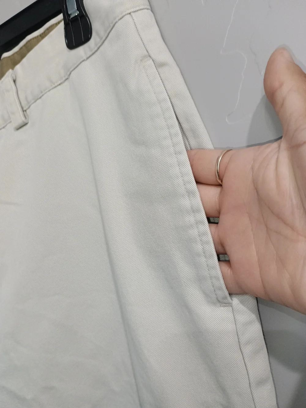J. Crew Men's Cream Straight-Leg Chinos
